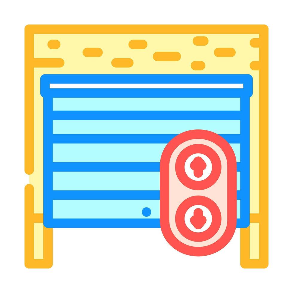 garage door remote control color icon illustration vector
