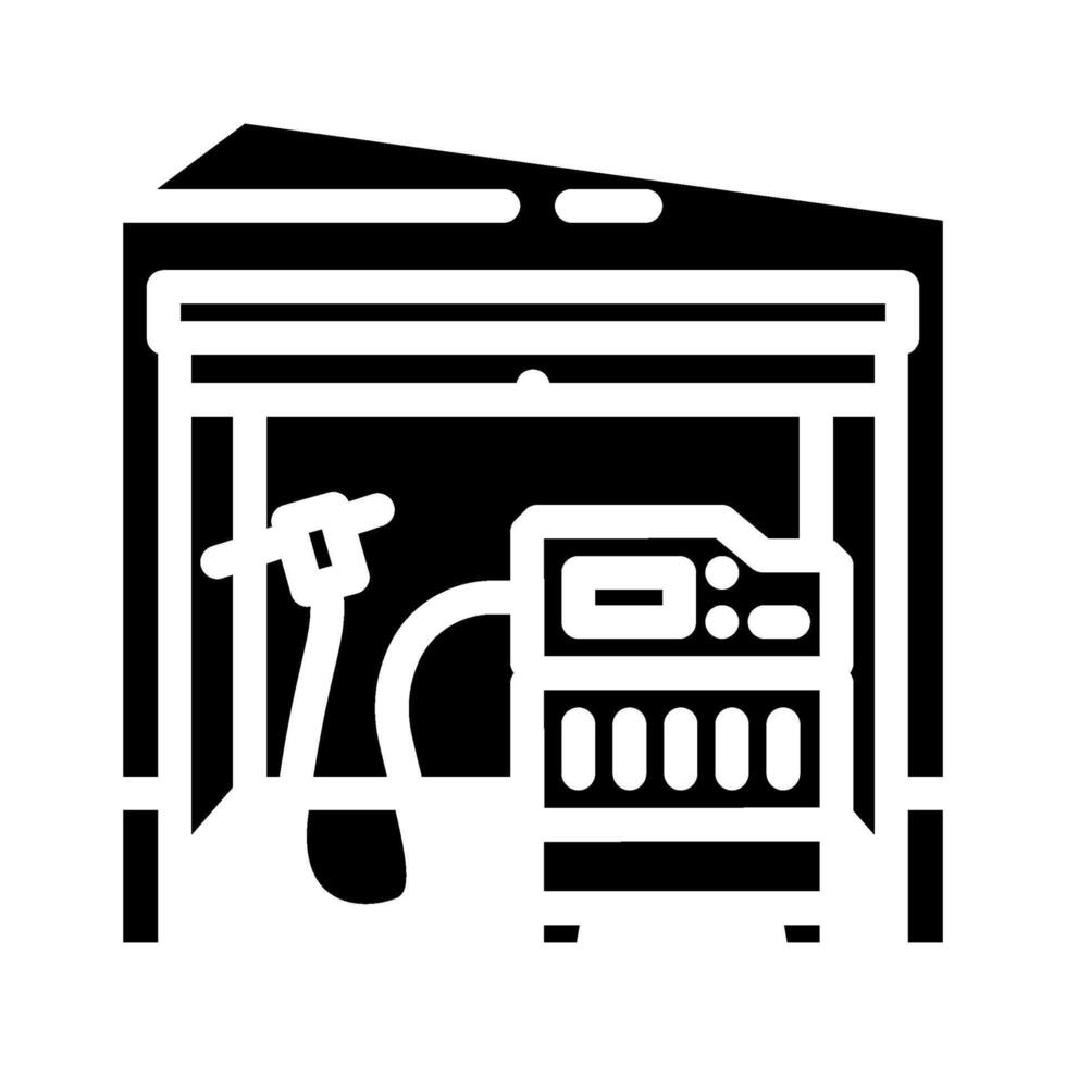 welding station garage glyph icon illustration vector