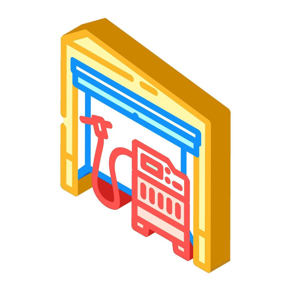 welding station garage isometric icon illustration vector