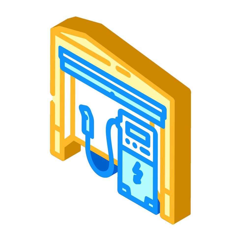 car battery charger isometric icon illustration vector