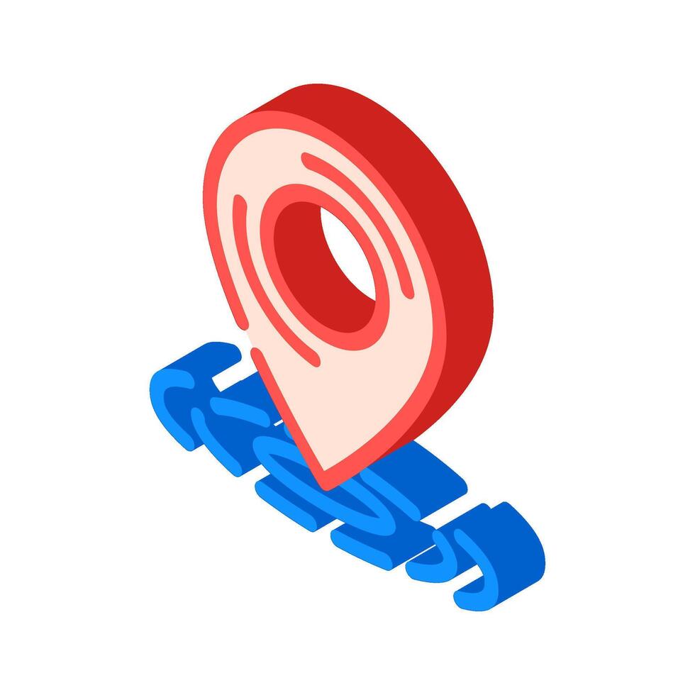 location pin information isometric icon illustration vector