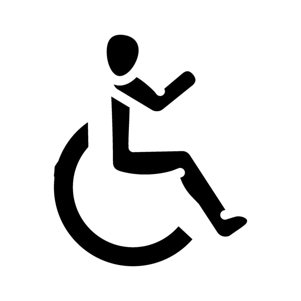 handicap accessible information glyph icon illustration vector