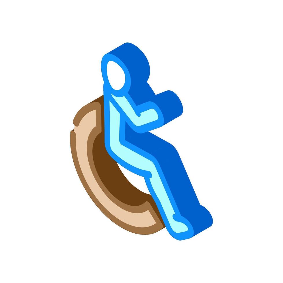 handicap accessible information isometric icon illustration vector