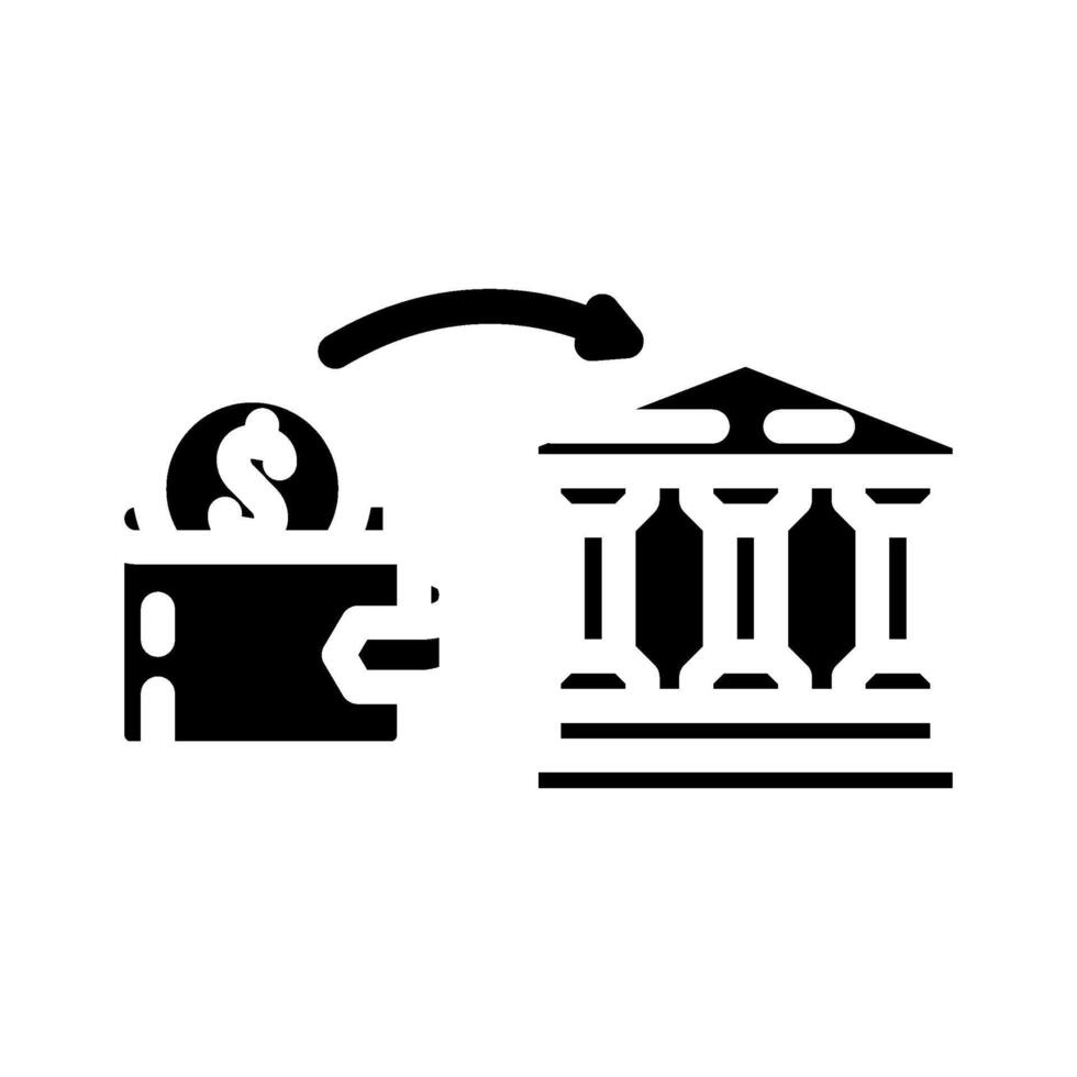 invisible payments fintech glyph icon illustration vector