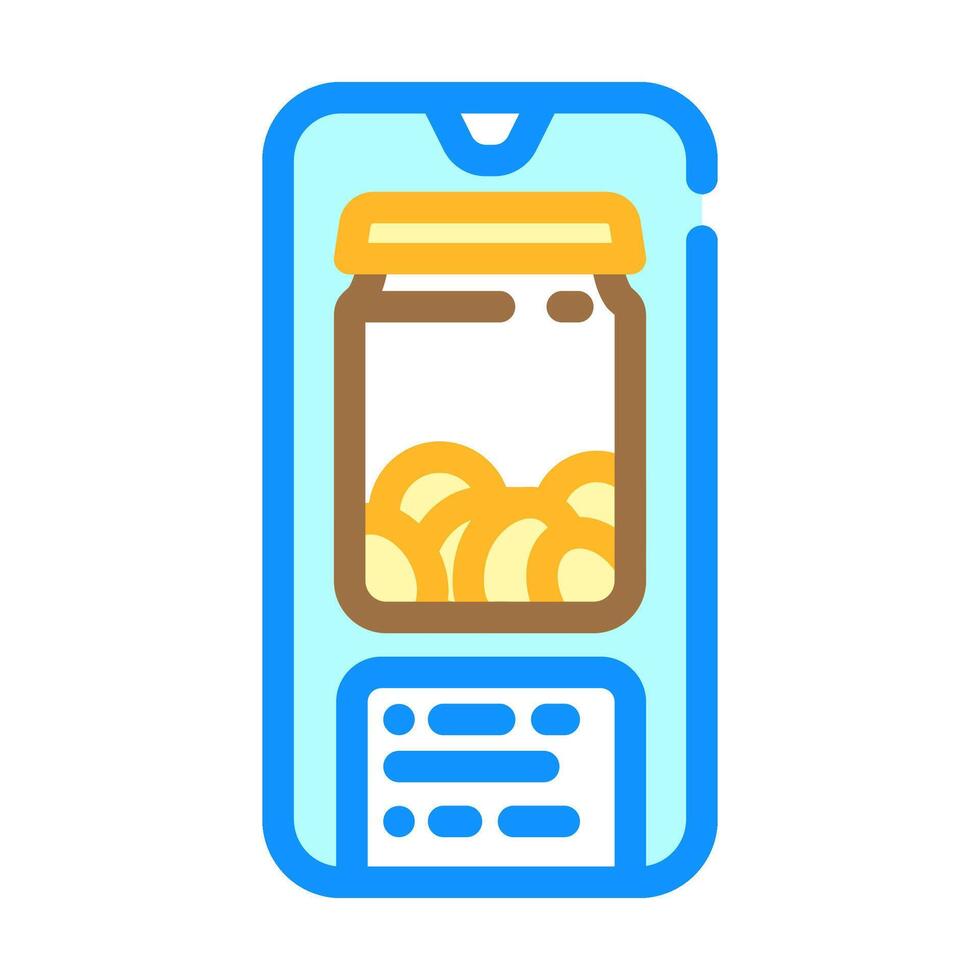 automated savings feature fintech color icon illustration vector