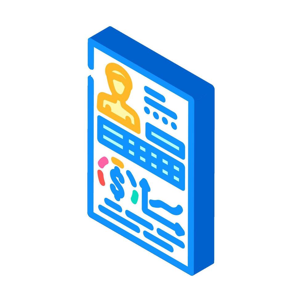 personalized financial health score isometric icon illustration vector