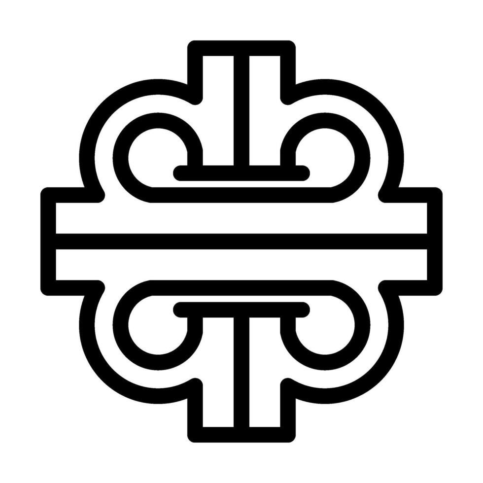 interchange highway road line icon illustration vector