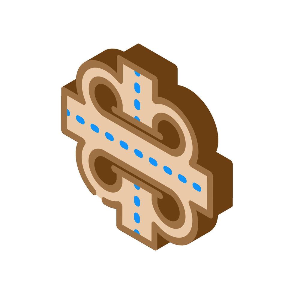 interchange highway road isometric icon illustration vector