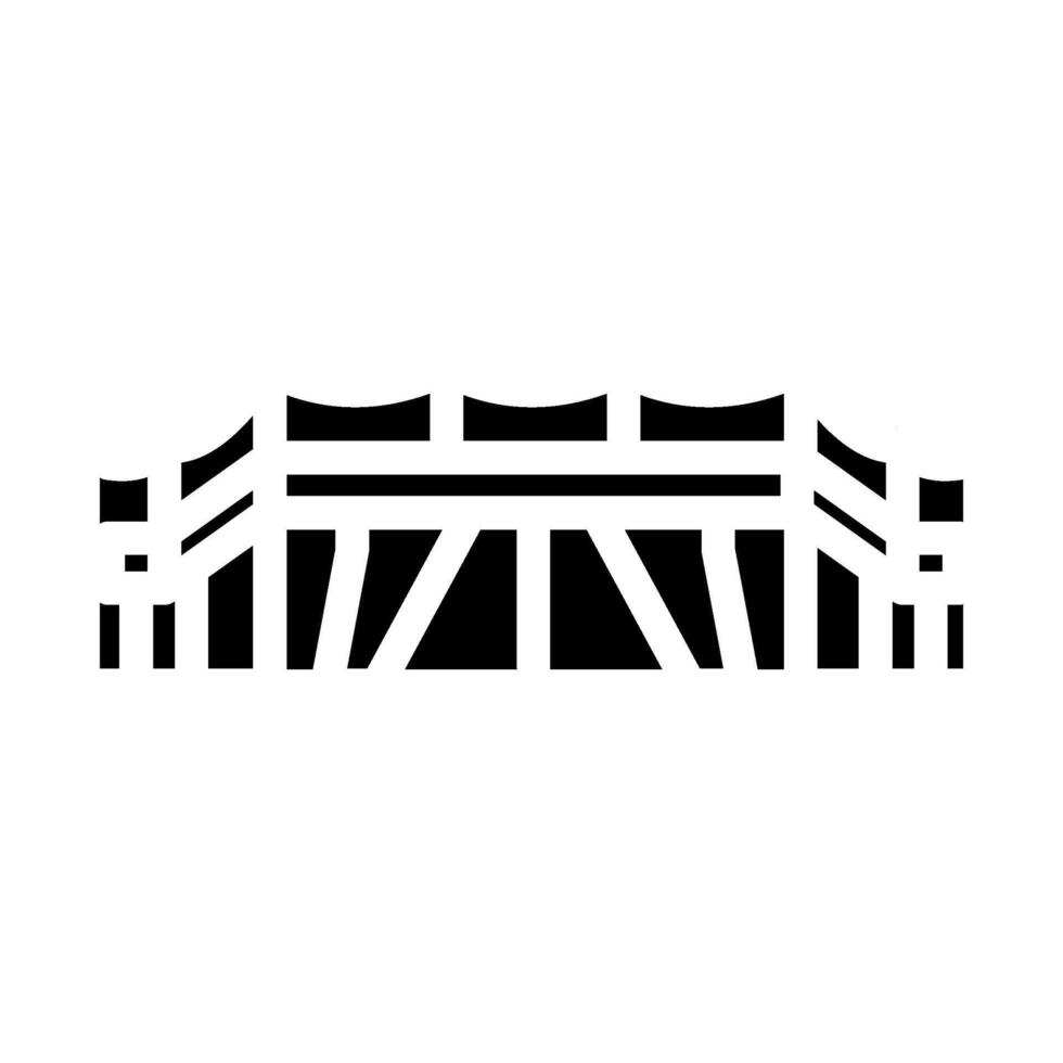 pedestrian bridge highway road glyph icon illustration vector