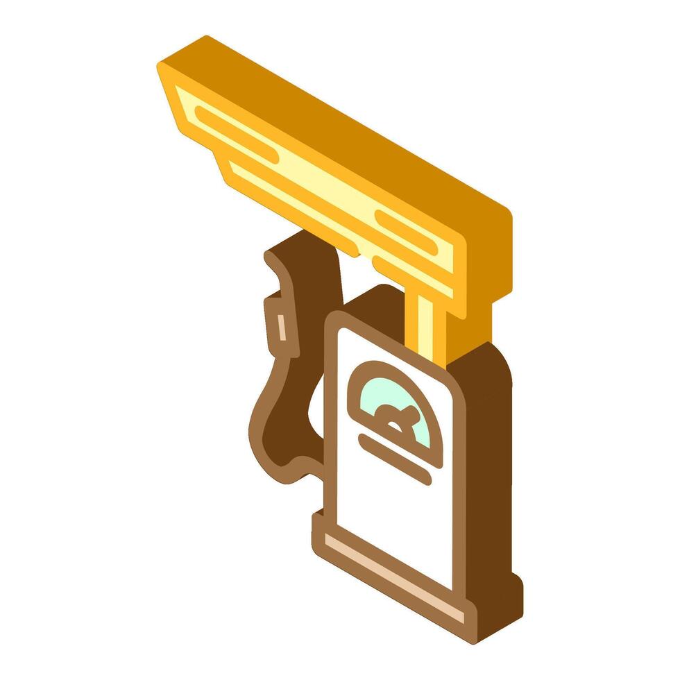 gas station highway highway road isometric icon illustration vector