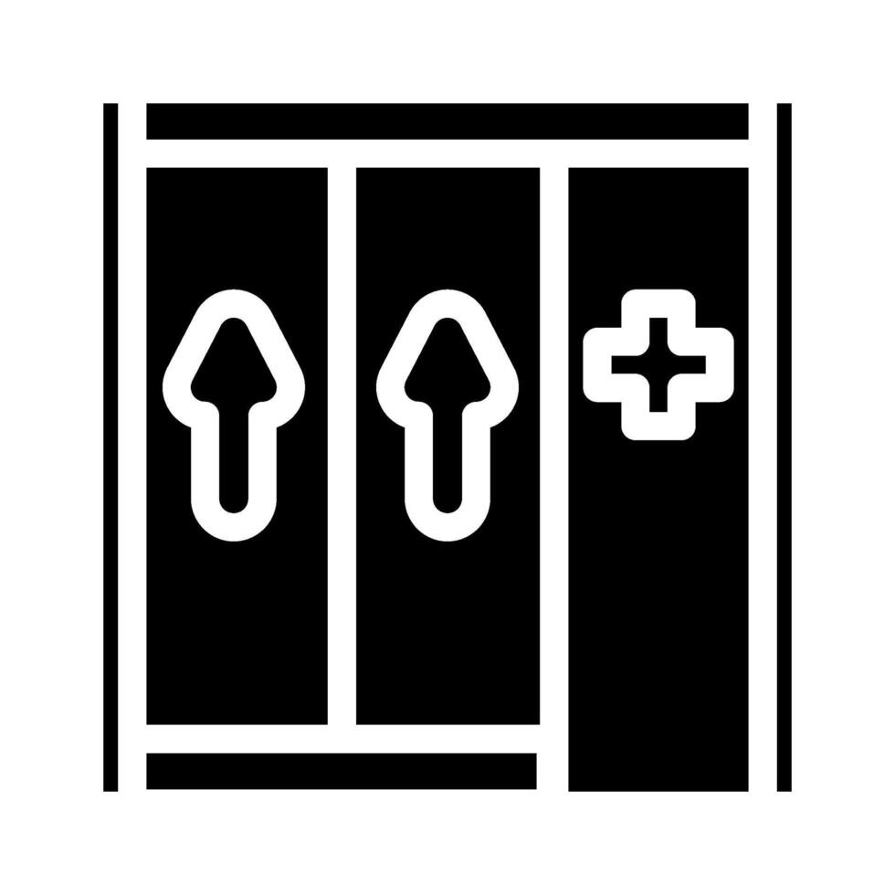 emergency lane highway road glyph icon illustration vector