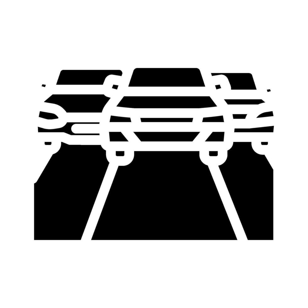 traffic flow highway road glyph icon illustration vector