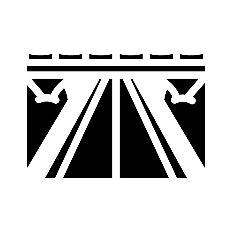 bridge highway road glyph icon illustration vector
