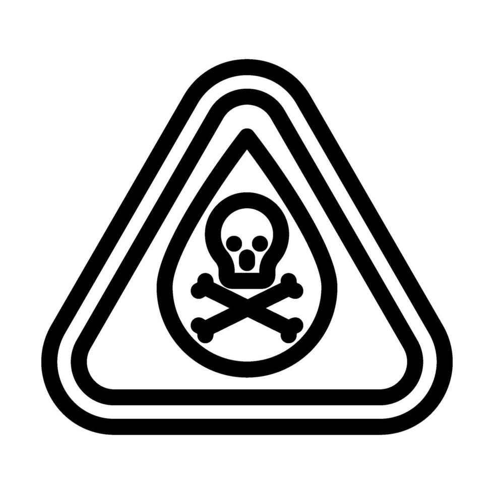 warning near contaminated water chemical pollution line icon illustration vector