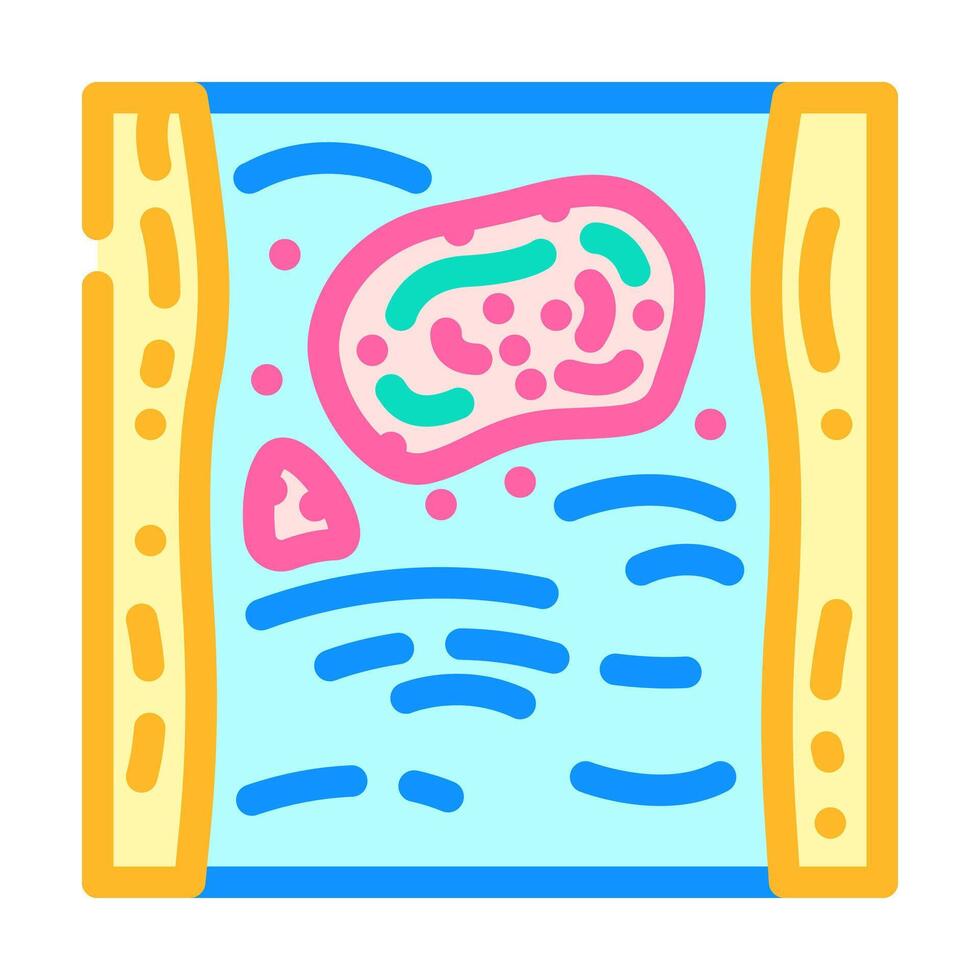 colored foam floating river chemical pollution color icon illustration vector