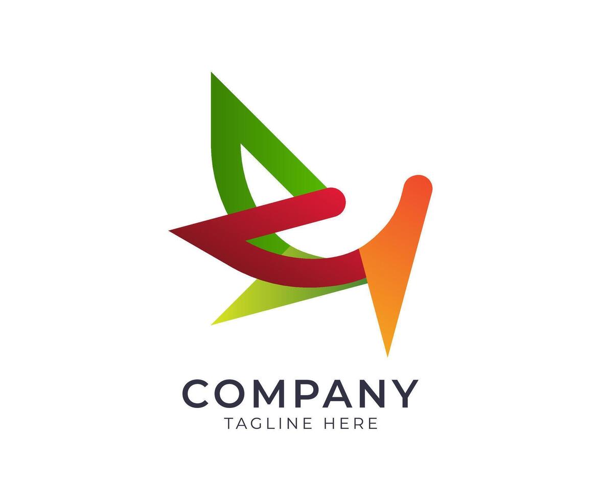Abstract Colorful Geometric Logo Design vector