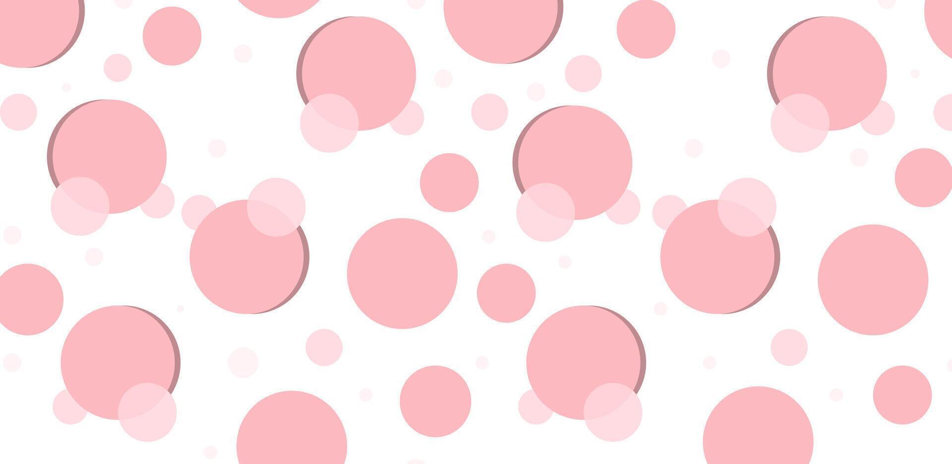 Pink Circle Pattern Abstract Bubbles, Soft Pastel, Background Design, Geometric Shapes, Modern Art, vector