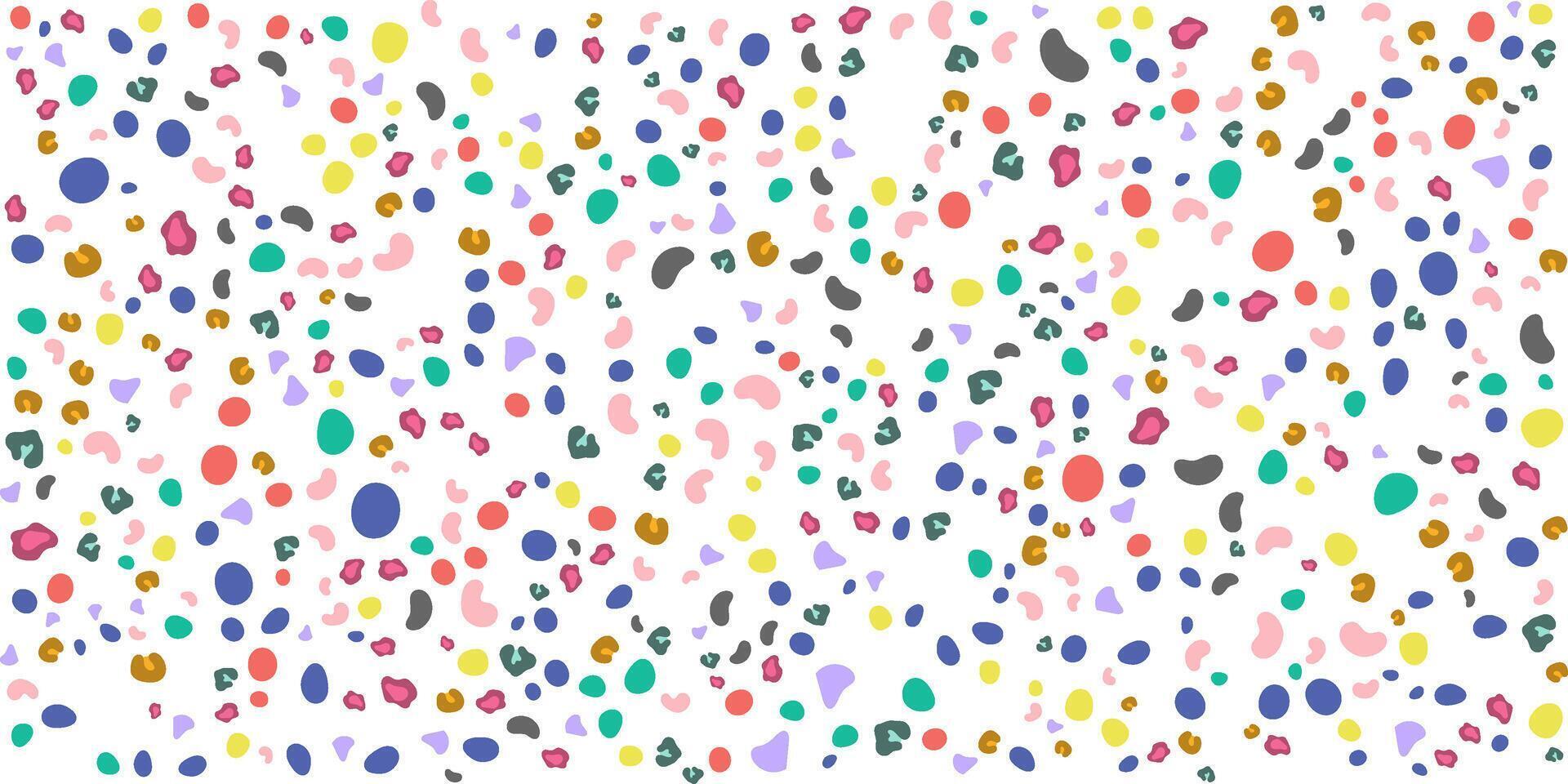 Abstract Colorful Pattern Spots, Dots, and Shapes Design vector