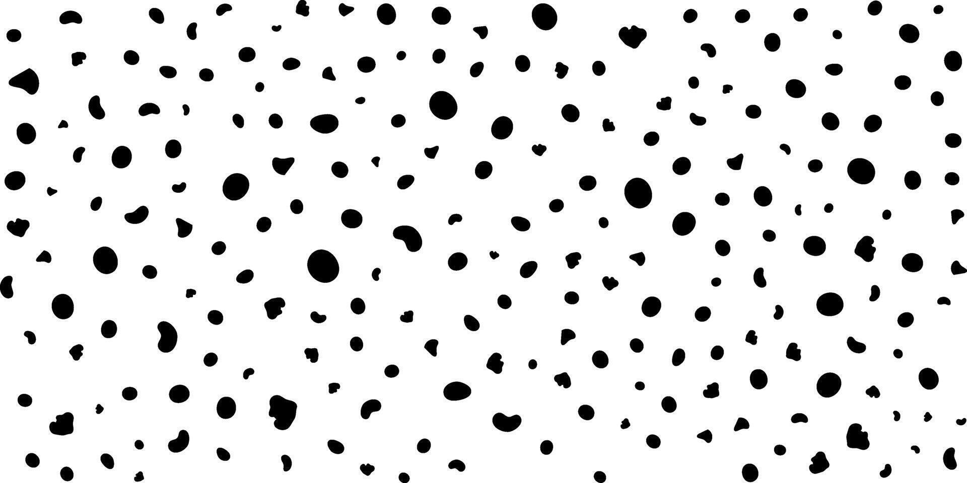 Abstract Black Irregular Shapes Scattered White Background Pattern Design vector