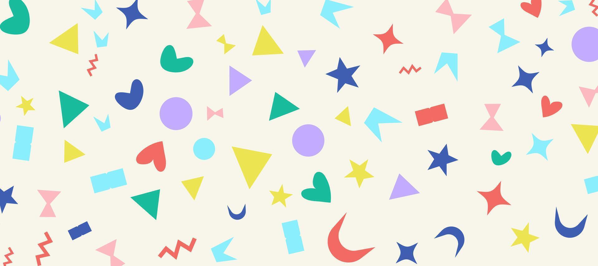 Colorful Abstract Geometric Shapes Pattern Background Design vector