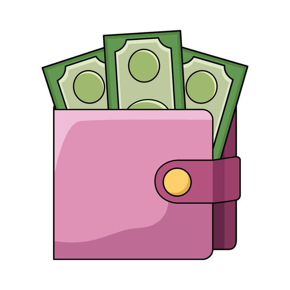 illustration of Money wallet vector