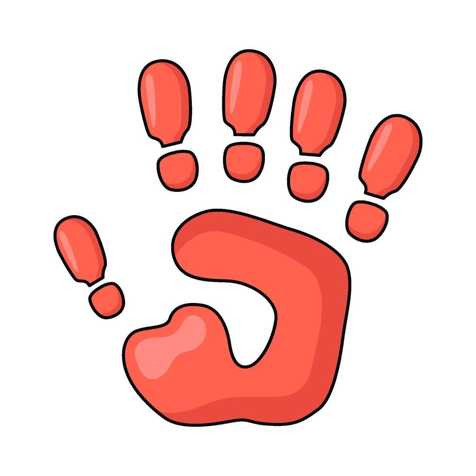 illustration of Baby Handprint vector