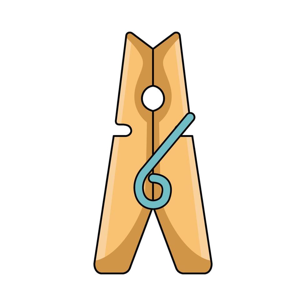 illustration of A Clothespin vector