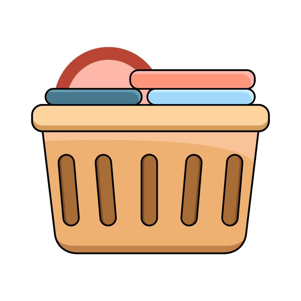 illustration of A Laundry Basket vector