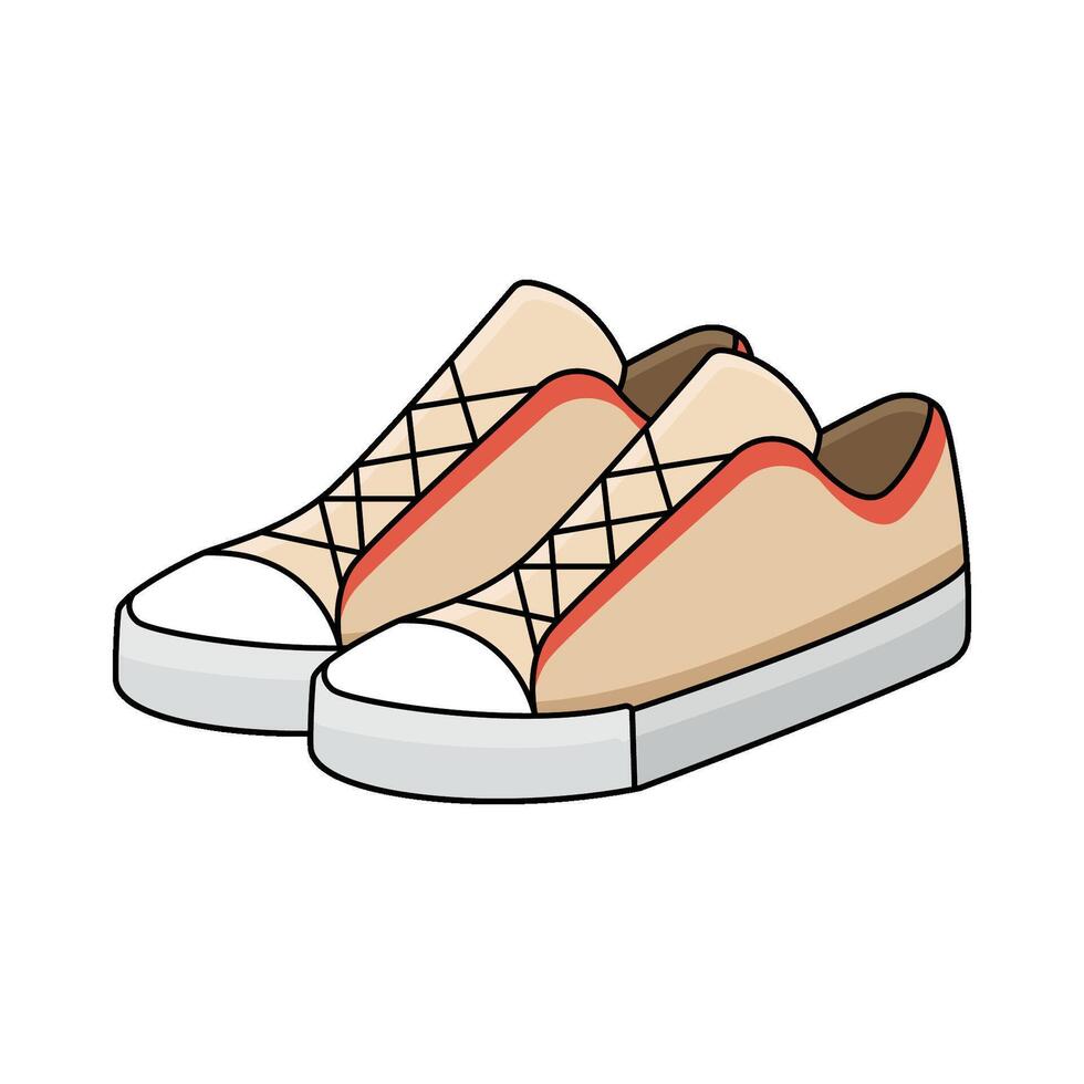 illustration of Sneakers shoes vector