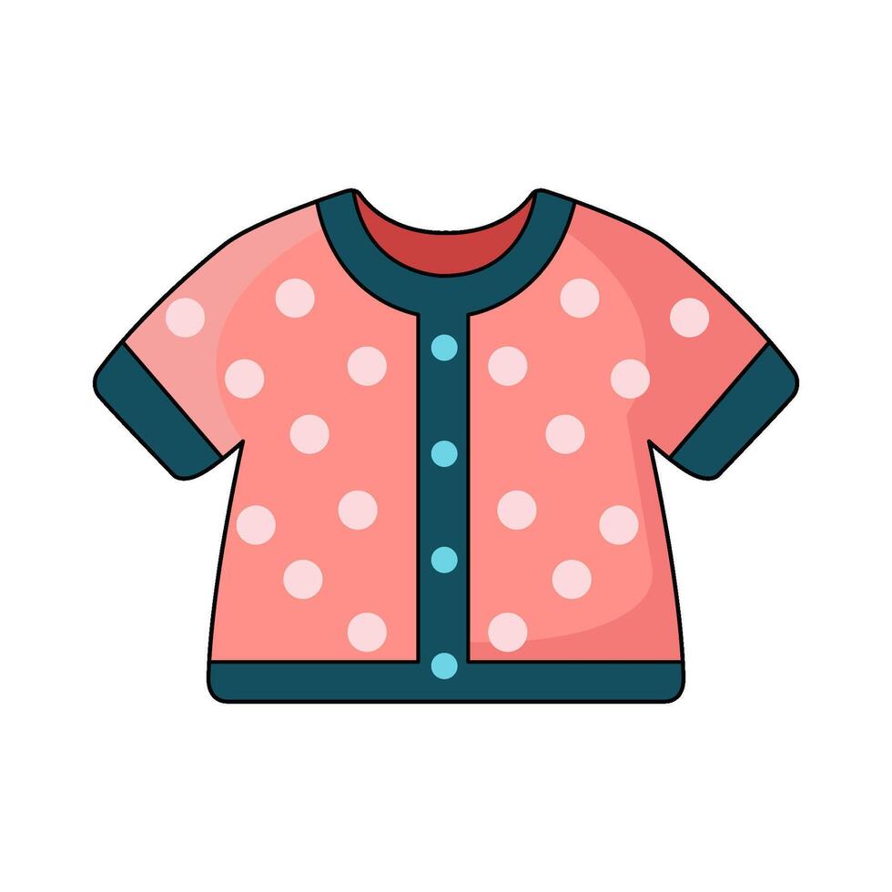 Polka Dot Blouse vector