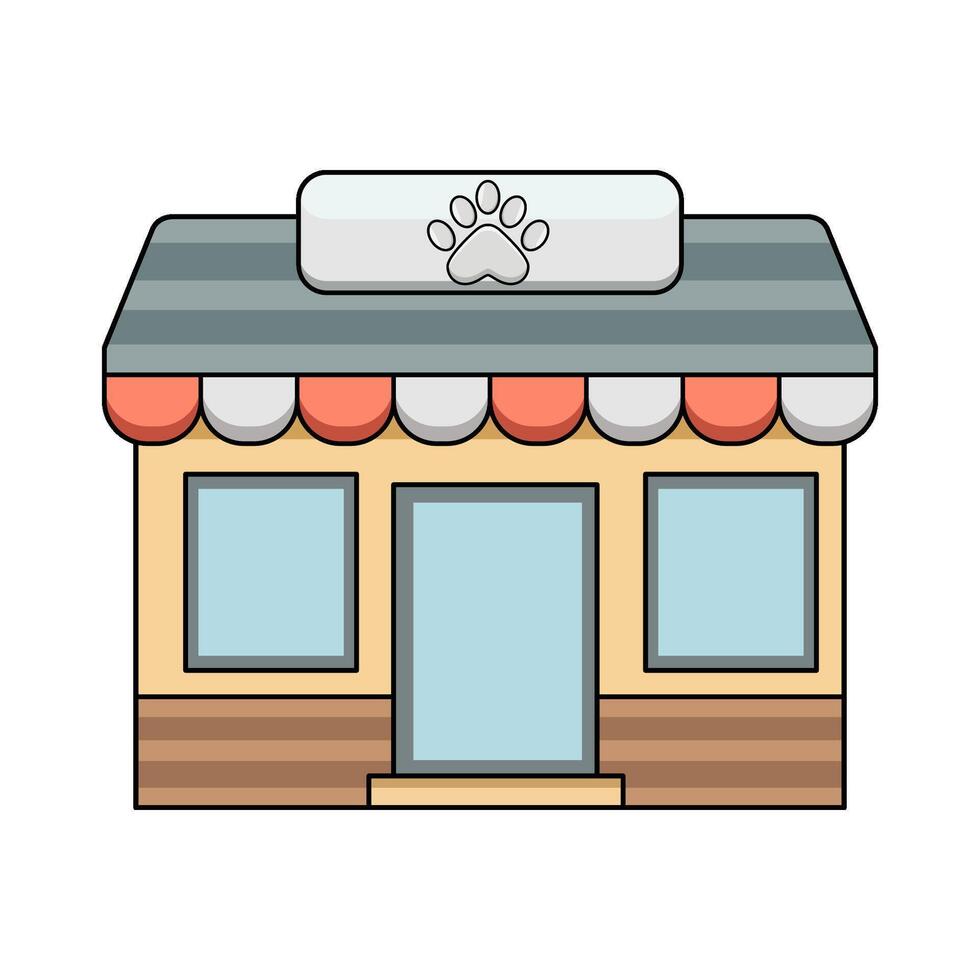 Pet Shop Building vector