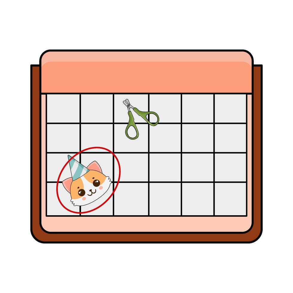 illustration of Pet Calendar vector