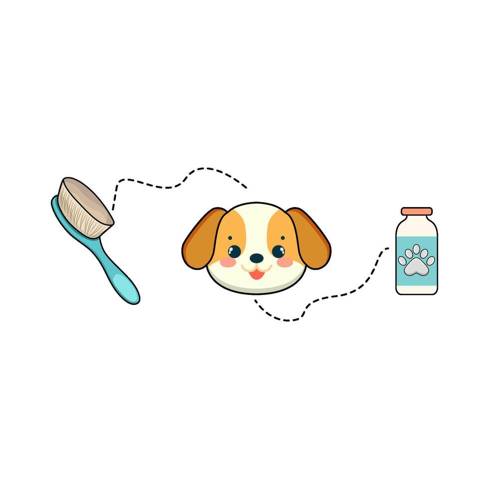 illustration of Pet Routine vector