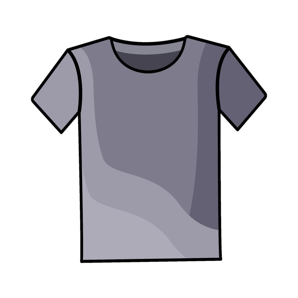illustration of Grey T-shirt vector