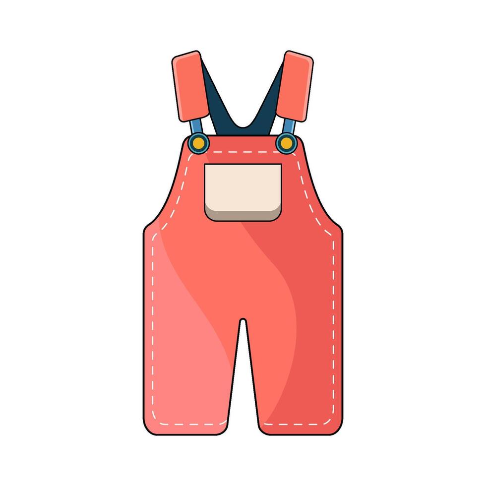 illustration of Bib Overalls vector