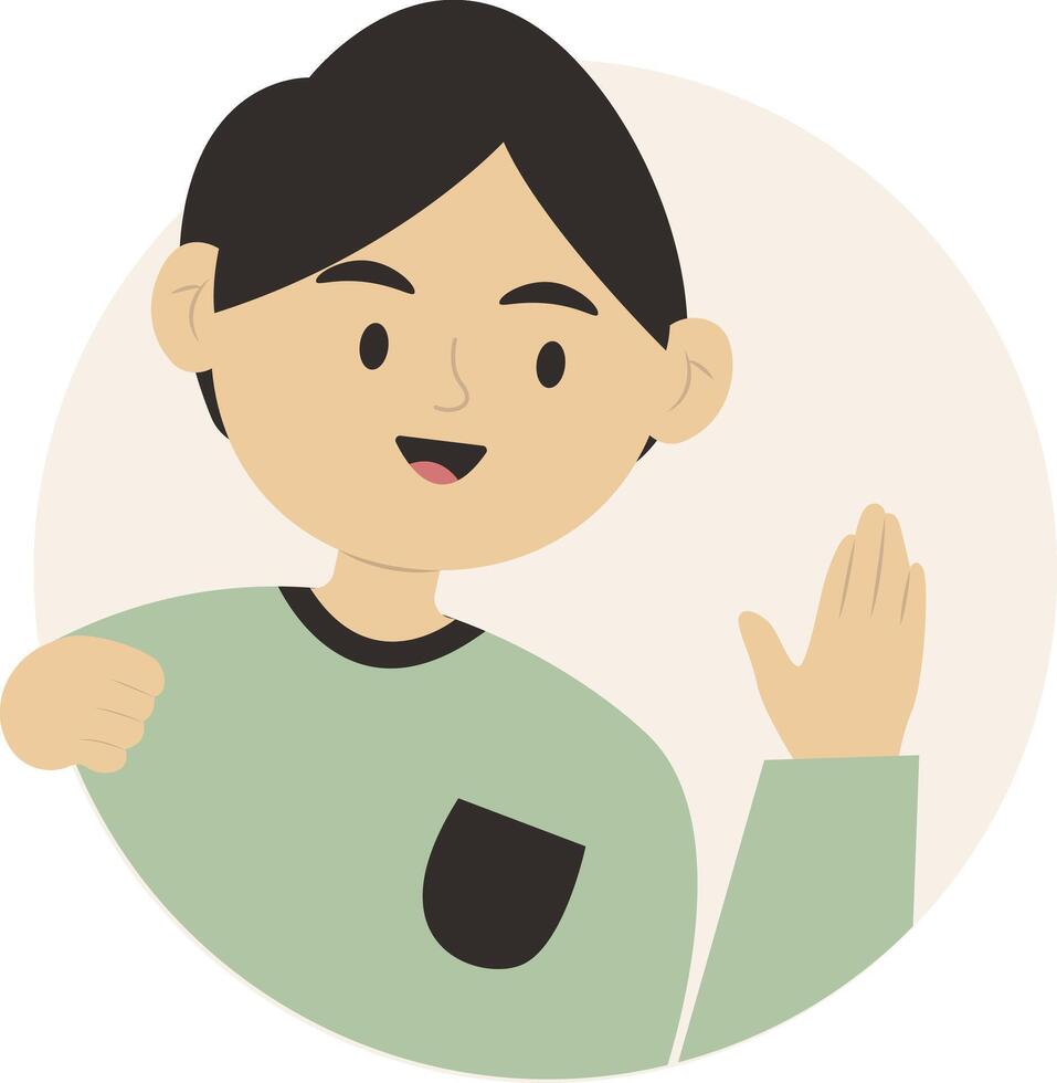 Happy Curious Man vector