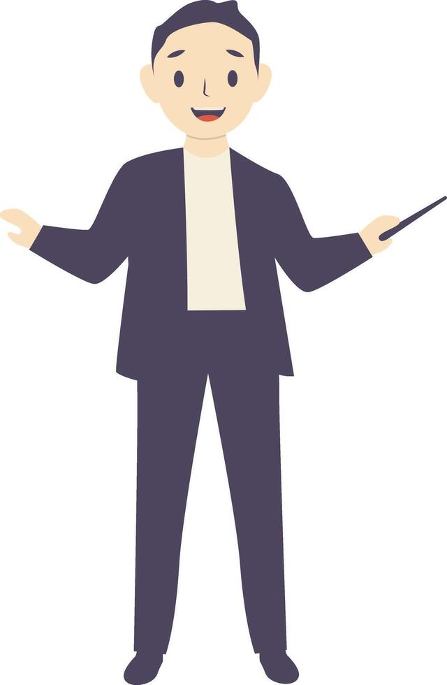 Man Teacher Profession with Flat Design vector
