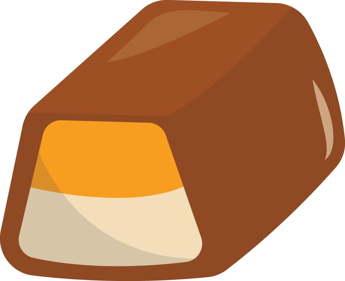 Sweet and Yummy Dessert Chocolate with Flat Design. vector