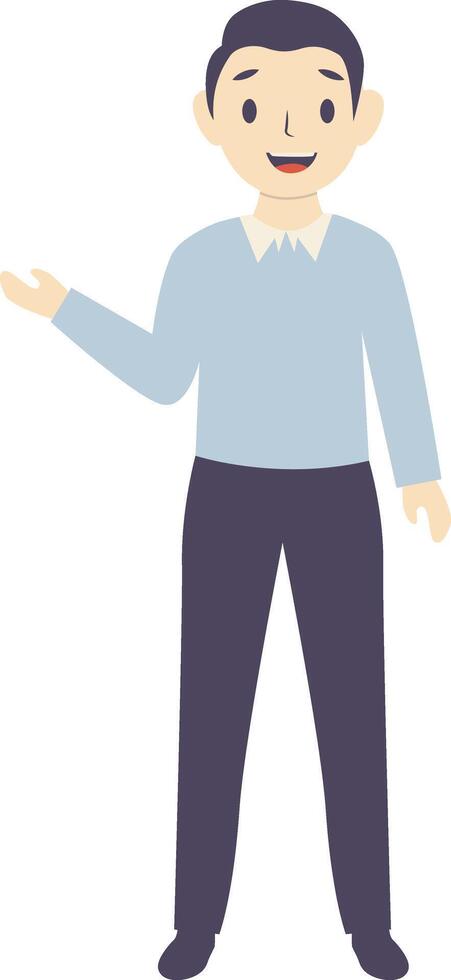 Man Teacher Profession in Flat Design vector