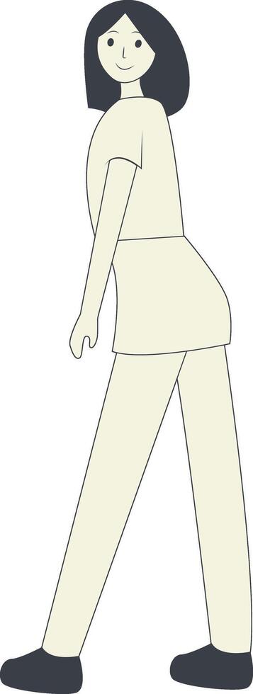 Illustration of Hand Drawn Girl vector