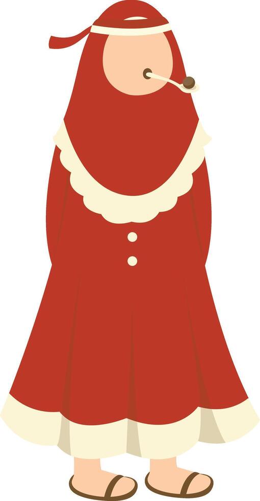 Indonesian Independence Day People Character in Cartoon Style vector