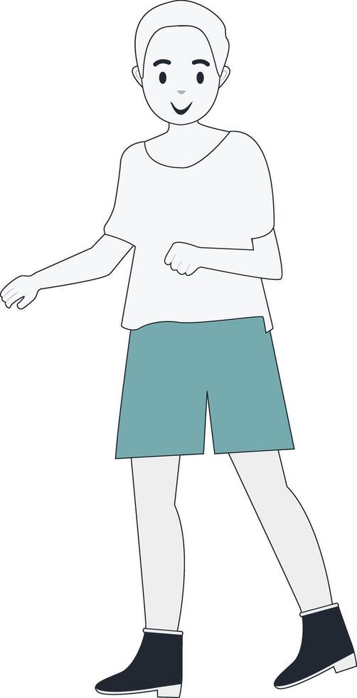 Illustration of Male Walking vector
