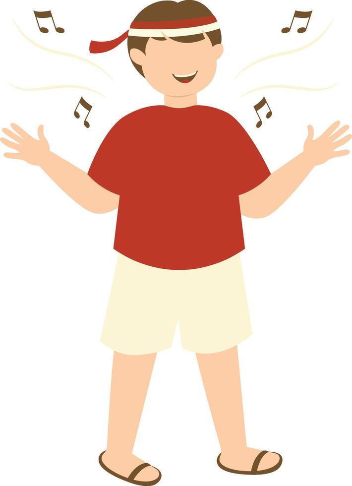 Indonesian Independence Day People Character vector