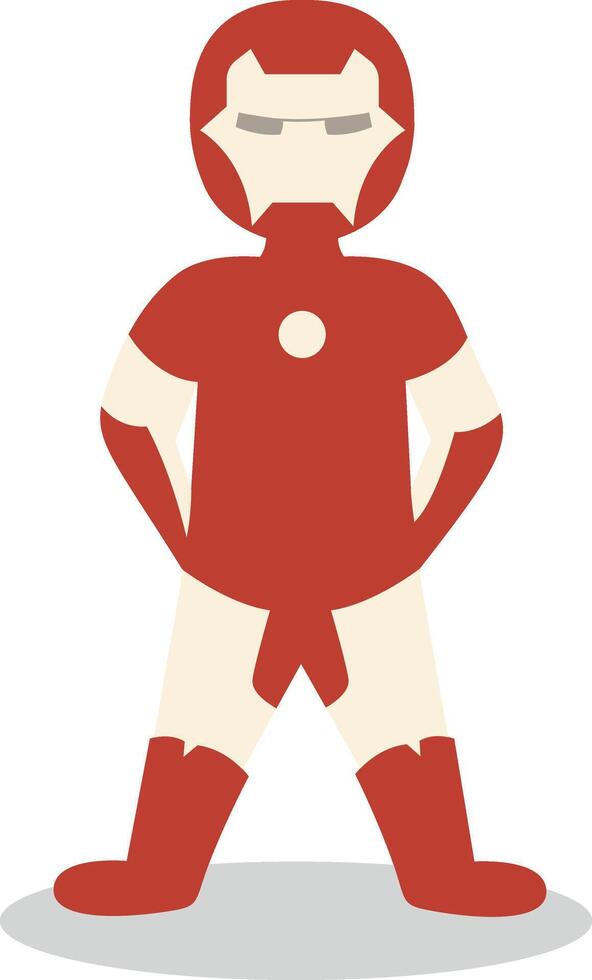 Children with Costume Superhero. Isolated Character in Flat Cartoon Design. vector