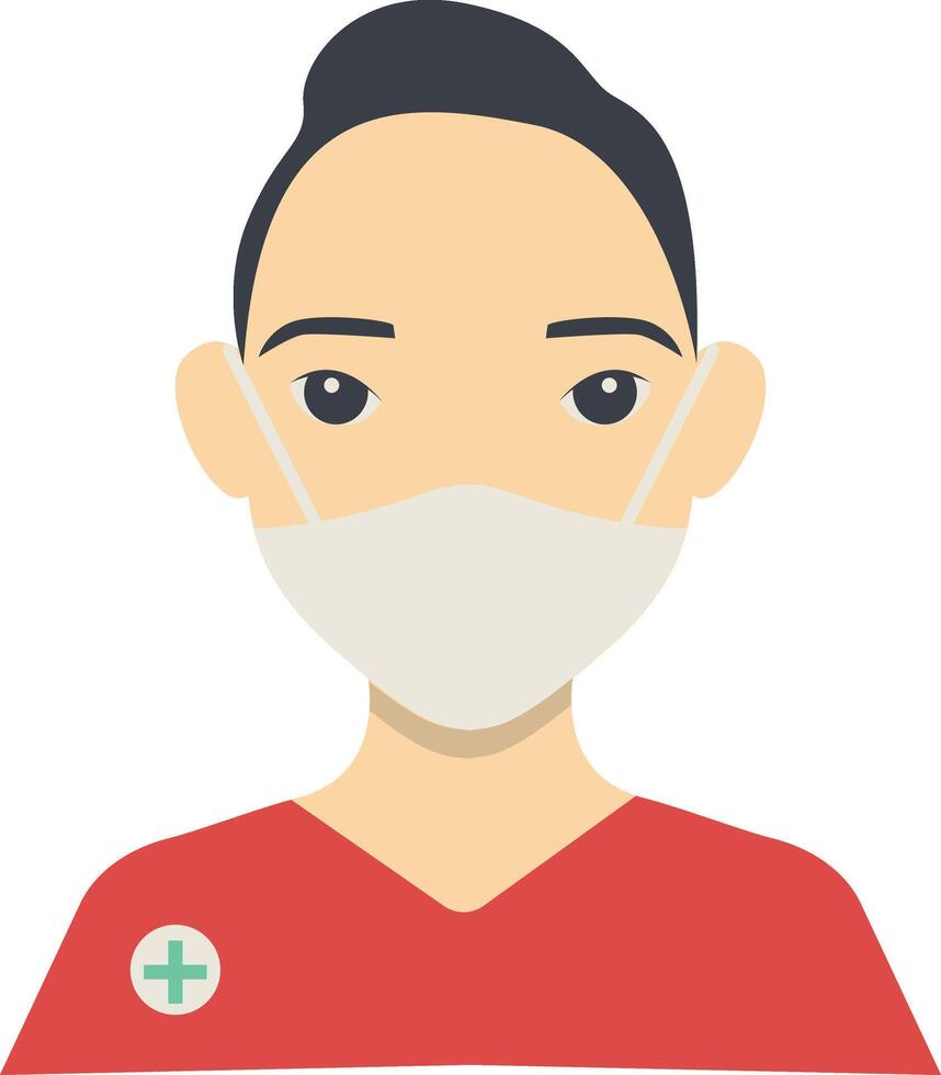 Man Nurse Character in Cartoon Design vector