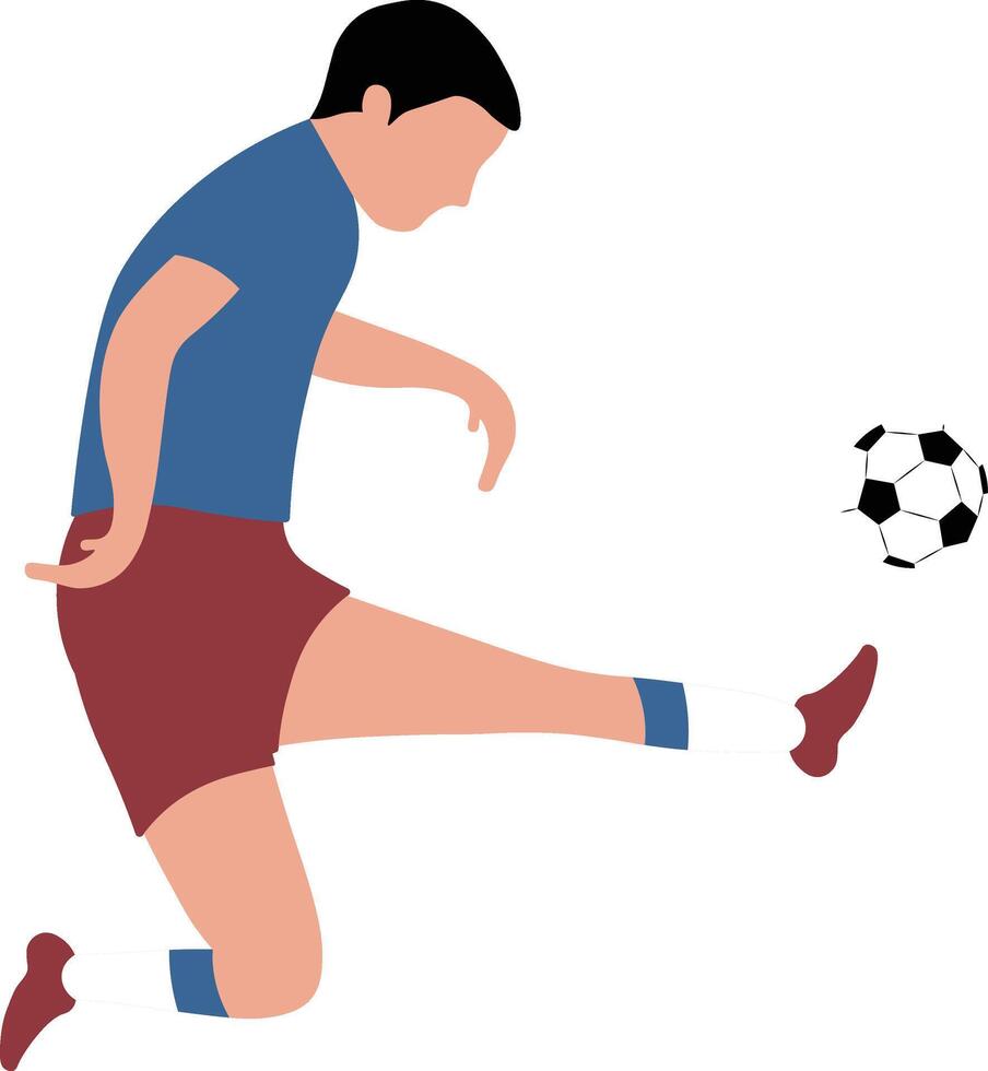 Football Player Illustration with Cartoon Design vector