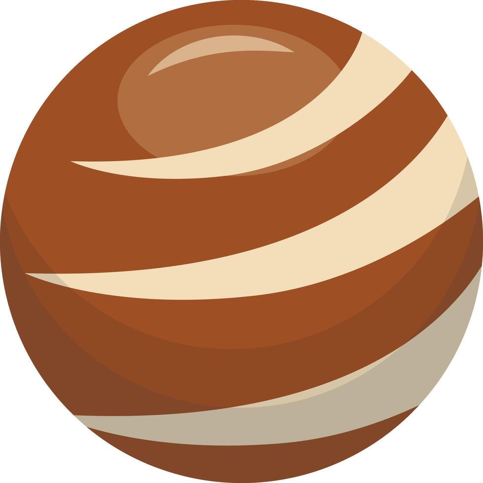Sweet and Yummy Dessert Chocolate in Cartoon Shape, vector