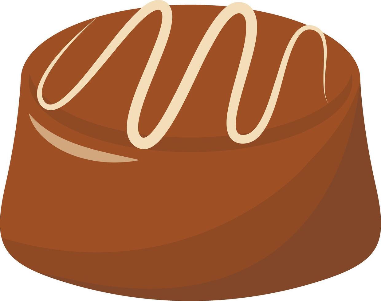 Sweet and Yummy Dessert Chocolate with Cartoon Design vector