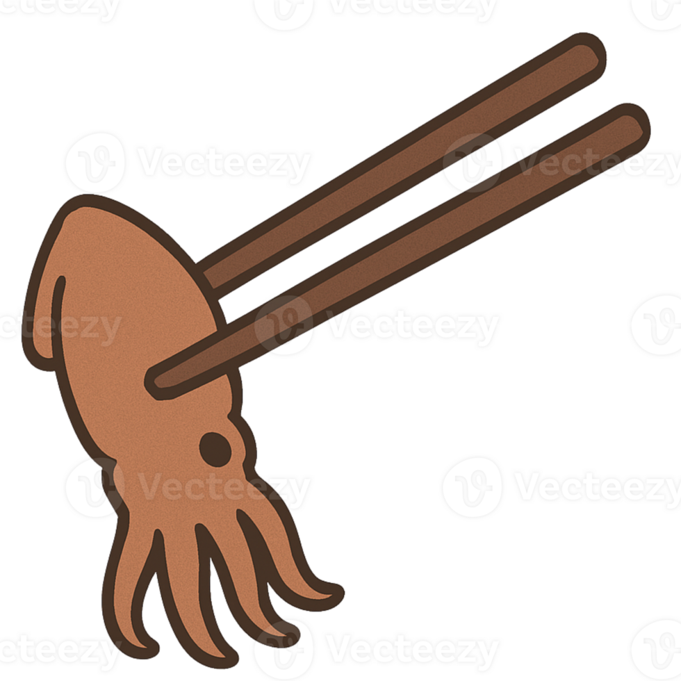 octopus holding chopsticks png