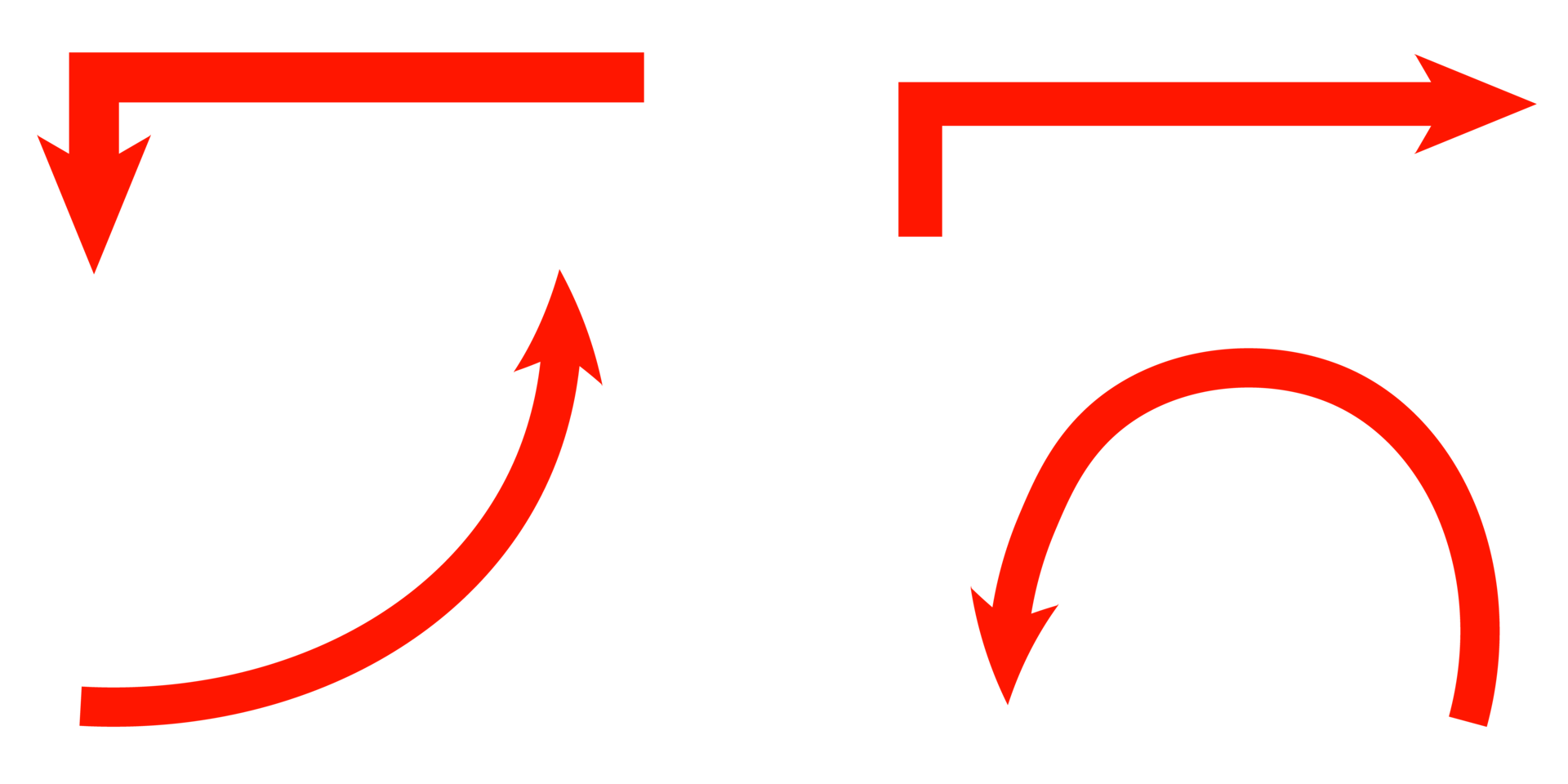 red arrow pointing to the left and right png